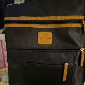 Stone Mountain Navy and Tan Crossbody clean washable  fabric